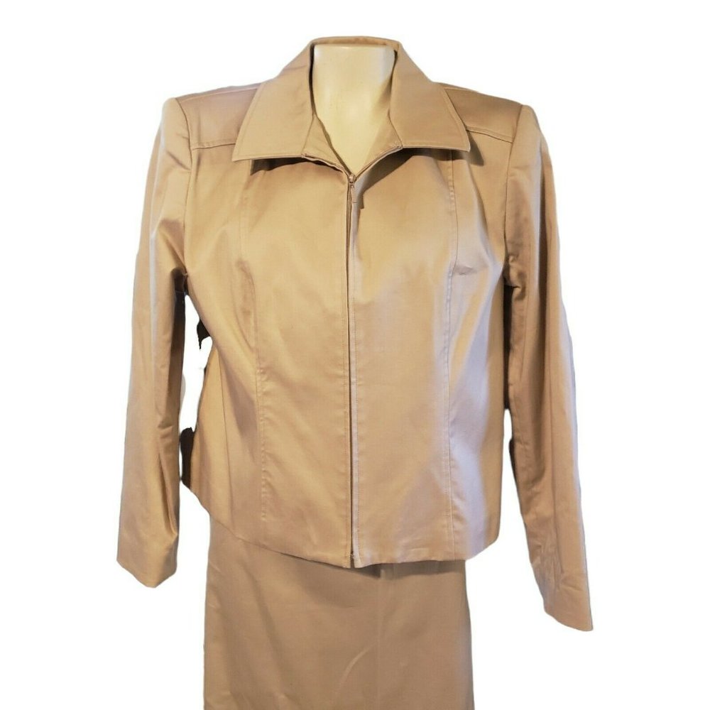 Pendleton 2 pc Jacket Pant Suit Women's Size 16 Soft Cotton Blend  Y2K